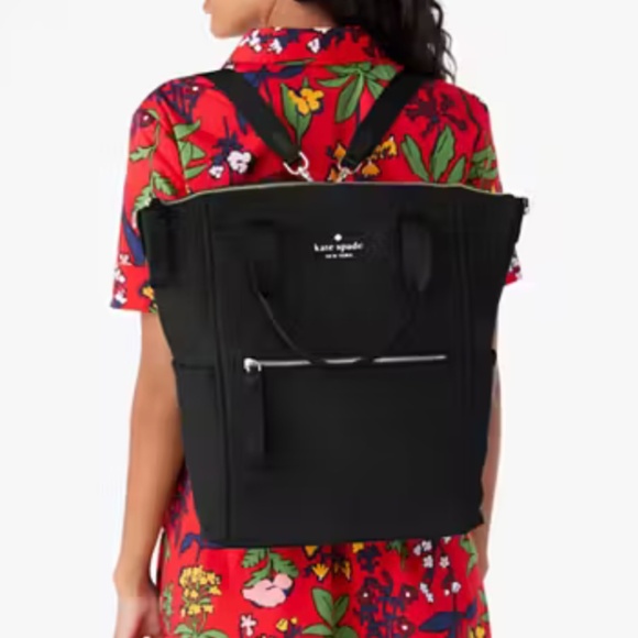 Kate Spade Chelsea Large Convertible Backpack Black - Picture 8 of 9